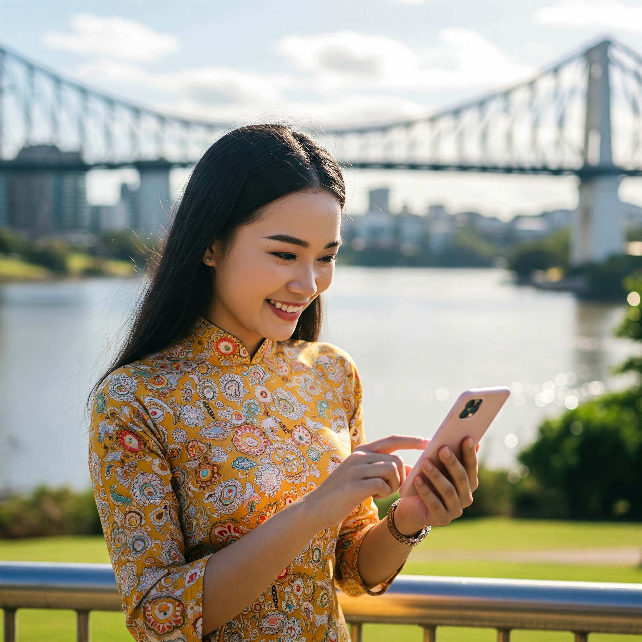 Lady sending money from Brisbane, Australia home to her family in Vietnam